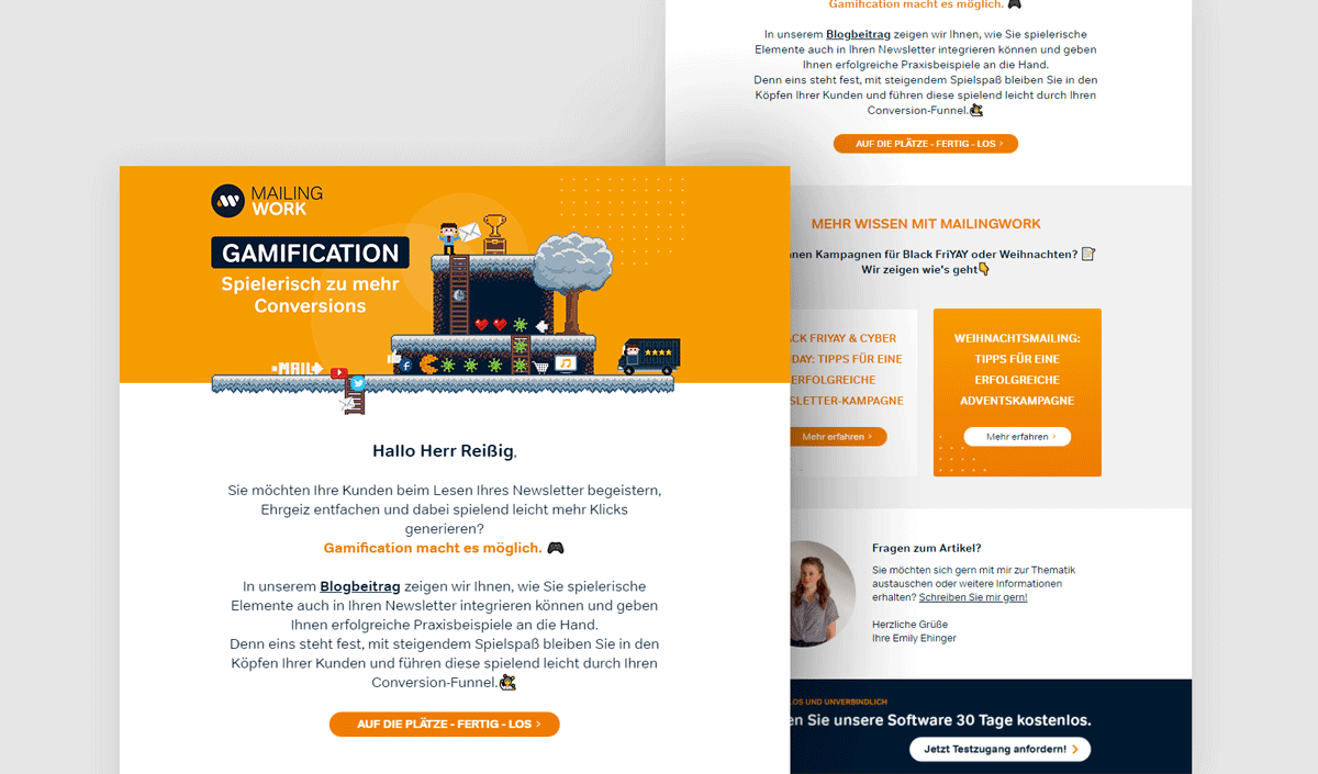 Mailingwork Newsletter Designs - Mit Individualität Begeistern Newsletter design animation