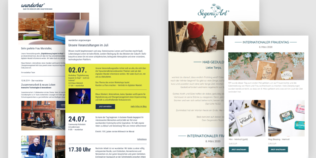 Mailingwork Newsletter Designs - Mit Individualität Begeistern Newsletter design weißraum