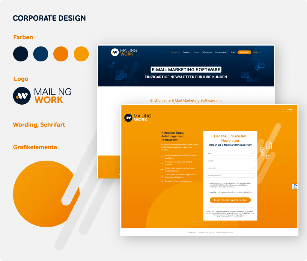 Anmeldeformulare: Gezielt E-Mail Adressen Gewinnen Newsletter anmeldeforumlar corporate design