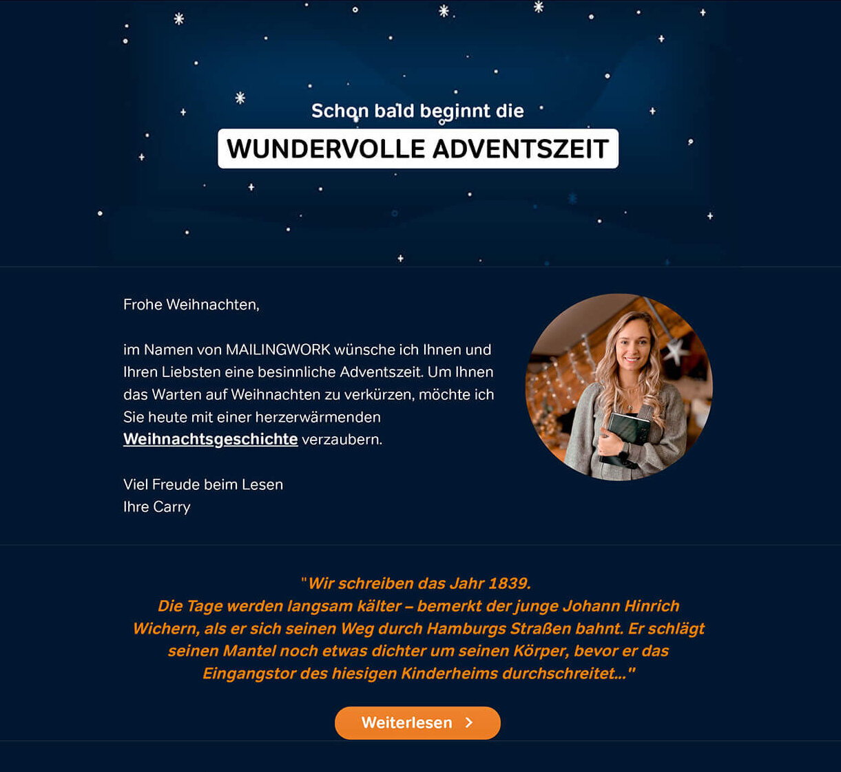 Weihnachts E-Mail Geschichte Weihnachts e-mail geschichte