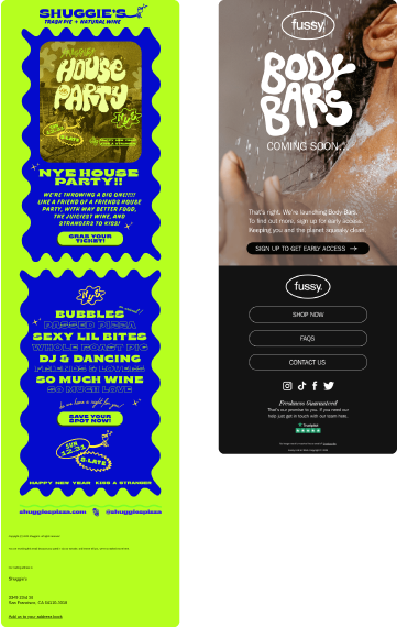 Beispielnewsletter kreative schriftarten mailingwork mobil