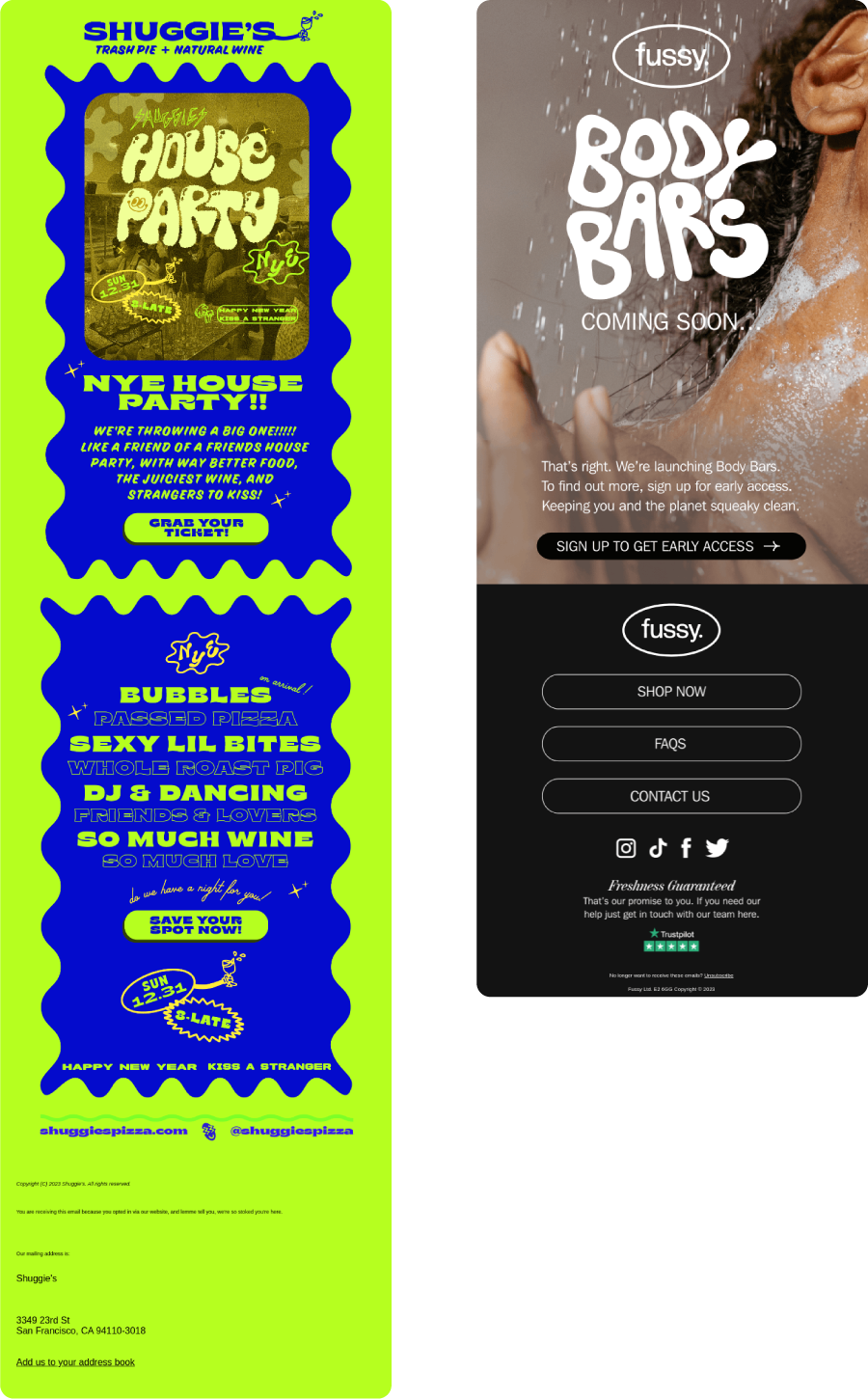 Beispielnewsletter kreative schriftarten mailingwork desktop