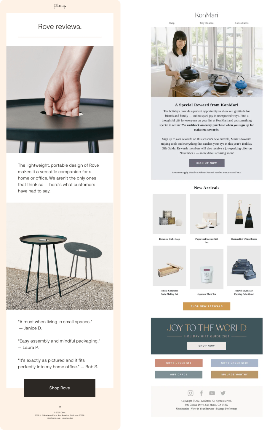 Beispielnewsletter minimalismus mailingwork desktop