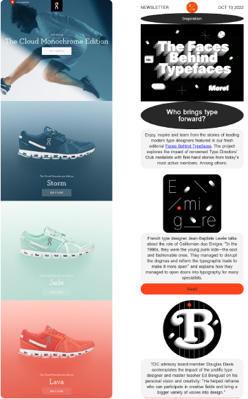 Beispielnewsletter monochrome duotone mailingwork mobil