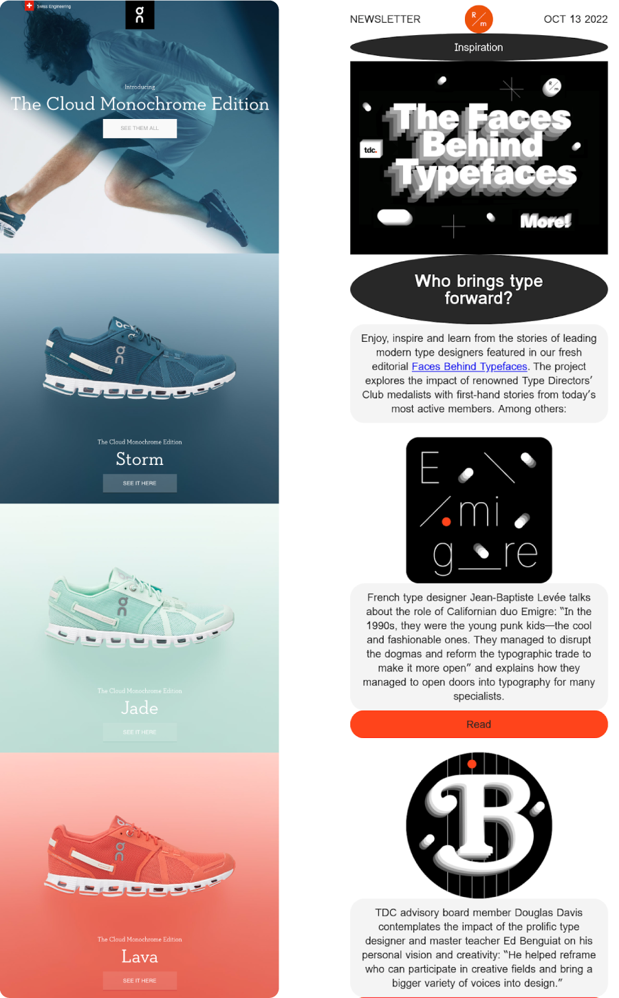 Beispielnewsletter monochrome duotone mailingwork desktop