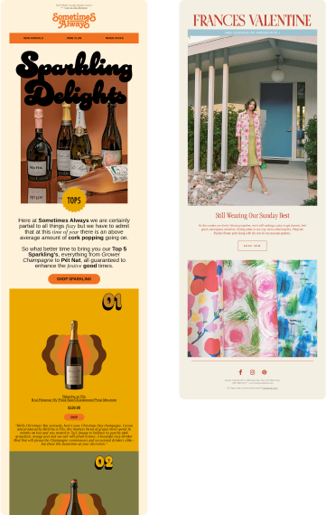 Beispielnewsletter nostalgische elemente mailingwork mobil