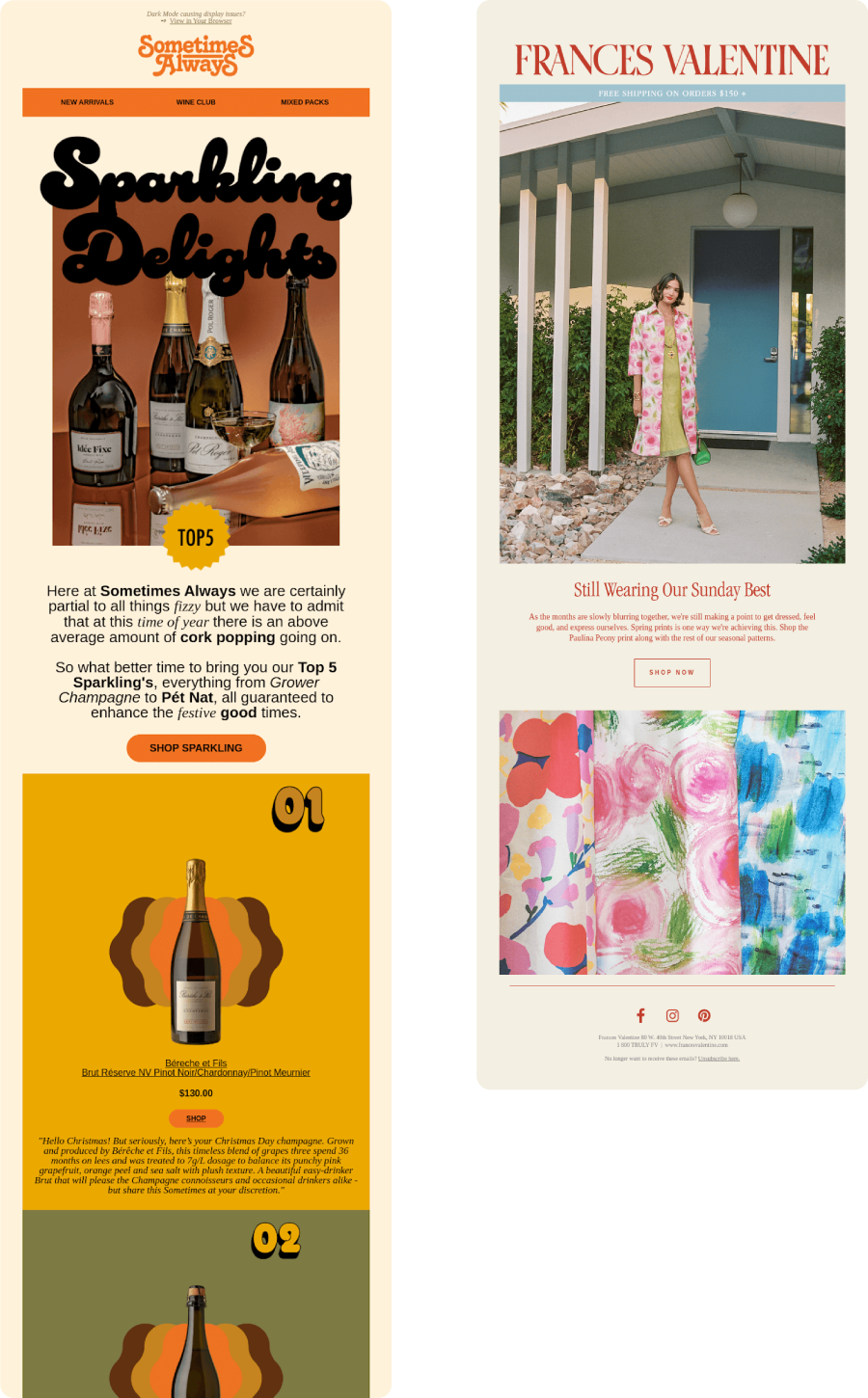 Beispielnewsletter nostalgische elemente mailingwork desktop